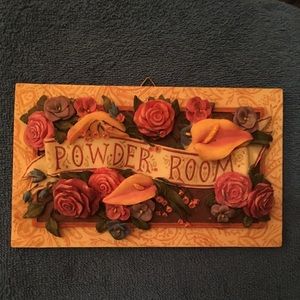 Powder room sign